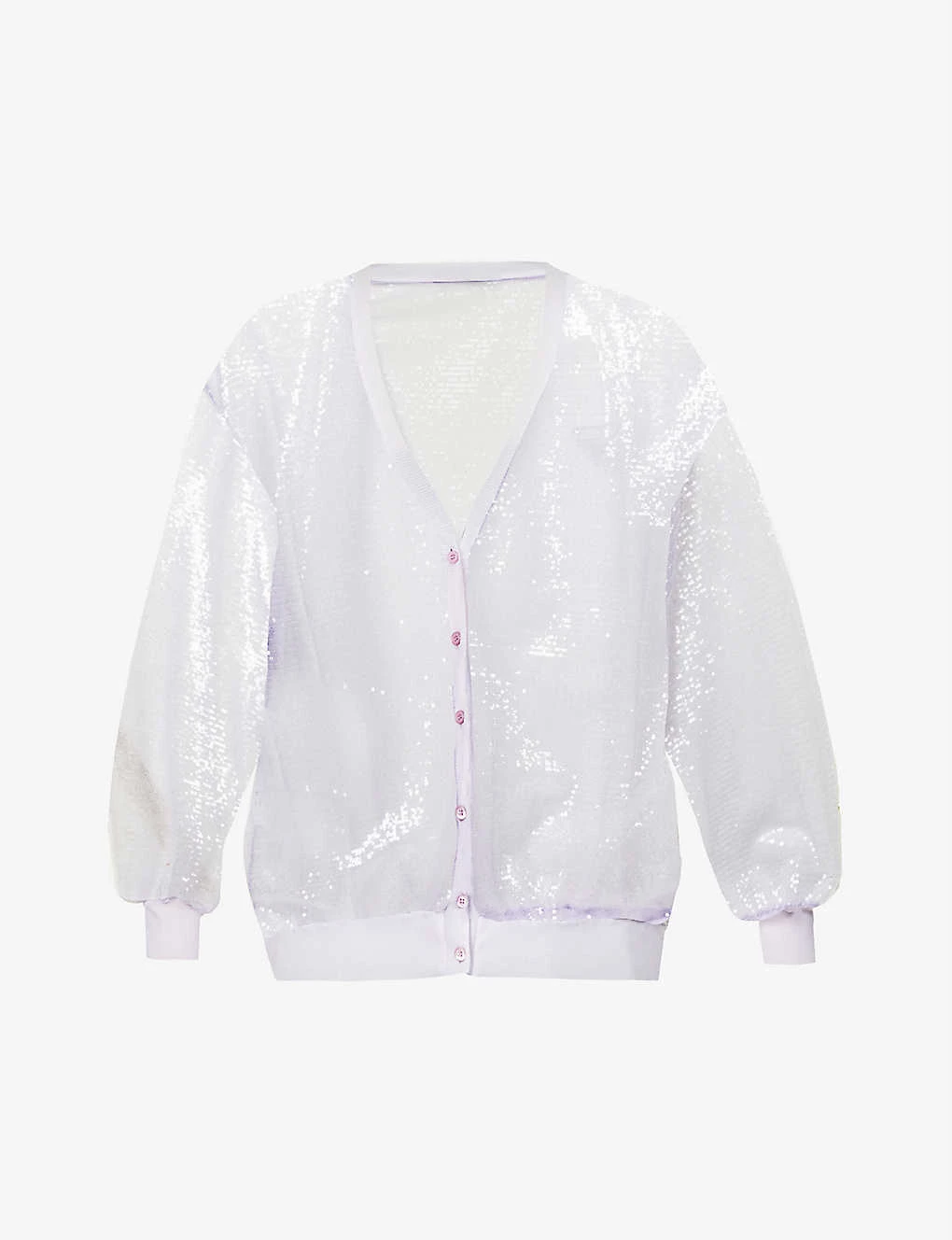 PRADA V-neck Sequin-embellished Woven Cardigan For Womens Lilla 8 PRADA V-neck Sequin-embellished Woven Cardigan For Womens Lilla - Image 6