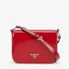 PRADA Spazzolato Leather Satchel Bag For Womens Scarlatto N