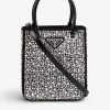 PRADA Crystal-embellished Leather Cross-body Bag For Womens Metal