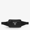 PRADA Brand-print Recycled-polyamide Belt Bag For Mens Nero