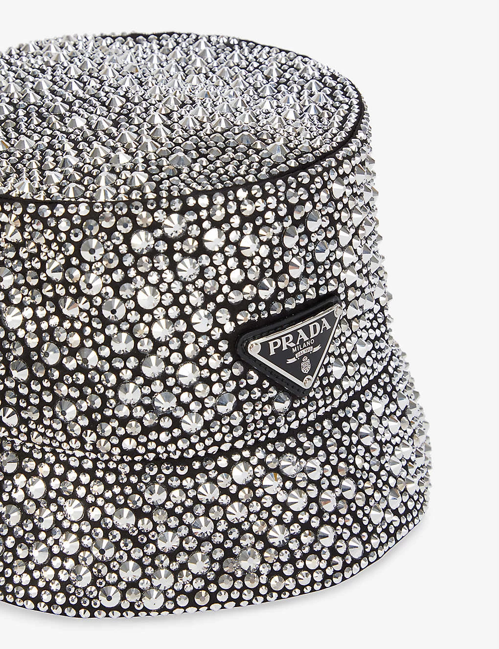 PRADA Crystal-embellished Silk-blend Bucket Hat For Womens Metal 4 PRADA Crystal-embellished Silk-blend Bucket Hat For Womens Metal - Image 2