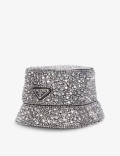 PRADA Crystal-embellished Silk-blend Bucket Hat For Womens Metal 9 PRADA Crystal-embellished Silk-blend Bucket Hat For Womens Metal -Deals PRADA Store unnamed file 500