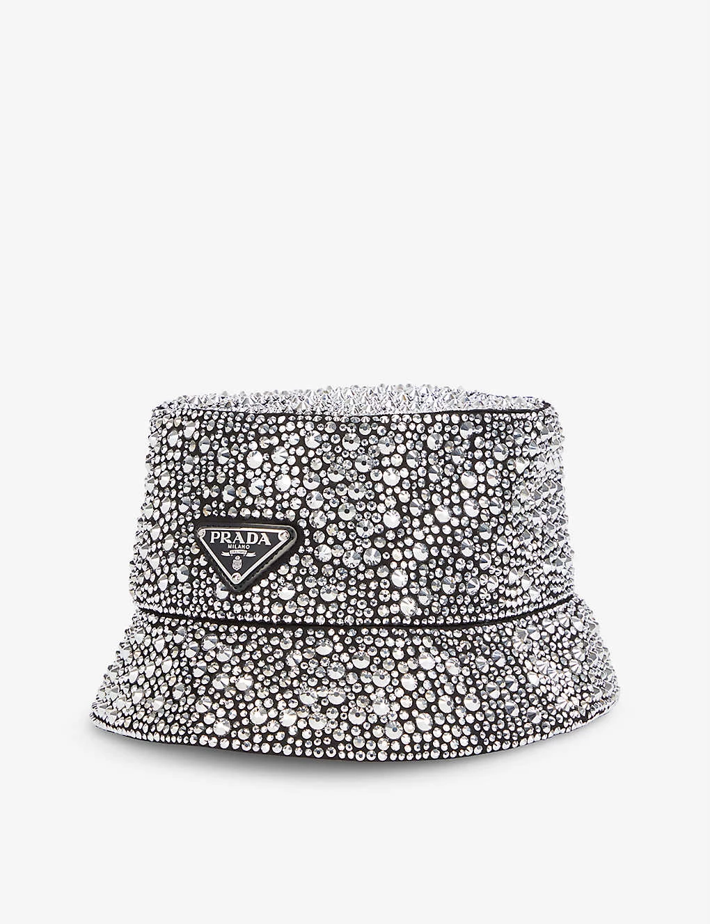 PRADA Crystal-embellished Silk-blend Bucket Hat For Womens Metal 6 PRADA Crystal-embellished Silk-blend Bucket Hat For Womens Metal - Image 4