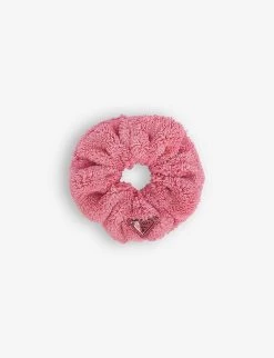 PRADA Branded-plaque Terry-textured Stretch-woven Scrunchie For Womens Celeste -Deals PRADA Store unnamed file 507