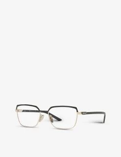 PRADA PR 56YV Rectangular-frame Metal And Acetate Glasses For Womens Black -Deals PRADA Store unnamed file 520