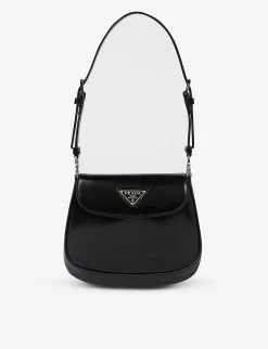 PRADA Cleo Mini Leather Shoulder Bag For Womens Nero