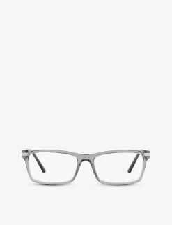 PRADA PR 03YV Rectangular-frame Acetate Glasses For Womens Grey -Deals PRADA Store unnamed file 543