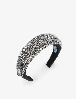 PRADA Crystal-embellished Woven Hairband For Womens Metal -Deals PRADA Store unnamed file 547