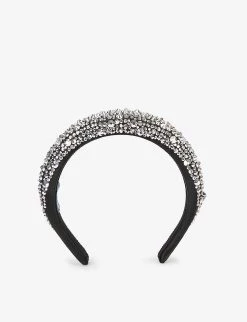 PRADA Crystal-embellished Woven Hairband For Womens Metal -Deals PRADA Store unnamed file 549