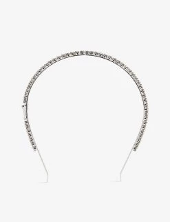 PRADA Logo-plaque Brass And Crystal Hairband Nero + Crystal -Deals PRADA Store unnamed file 560