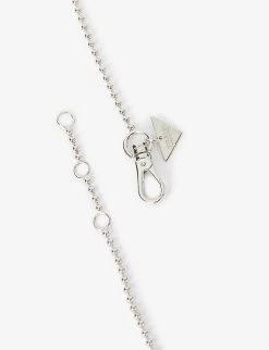 PRADA Brand-engraved Bead-chain Sterling-silver Pendant Necklace For Mens Argento 8 PRADA Brand-engraved Bead-chain Sterling-silver Pendant Necklace For Mens Argento -Deals PRADA Store unnamed file 563