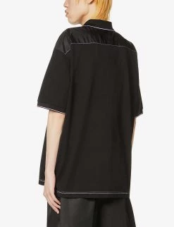 PRADA Brand-plaque Patch-pocket Cotton-pique Polo Shirt For Mens Nero -Deals PRADA Store unnamed file 579