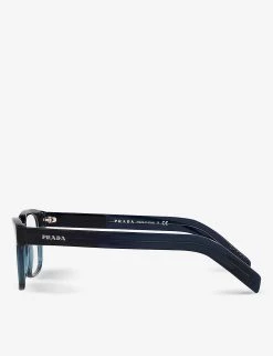 PRADA PR 15WV Acetate Rectangle-frame Eyeglasses For Womens Blue -Deals PRADA Store unnamed file 591