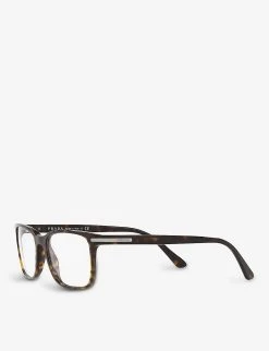 PRADA PR 14WV Tortoiseshell-print Rectangular-frame Acetate Glasses For Womens Brown -Deals PRADA Store unnamed file 595