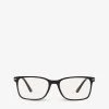 PRADA PR 14WV Rectangle-frame Eyeglasses For Womens Black