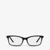PRADA PR 16WV Acetate Rectangle-frame Eyeglasses For Womens Black