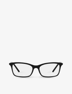 PRADA PR 16WV Acetate Rectangle-frame Eyeglasses For Womens Black -Deals PRADA Store unnamed file 638