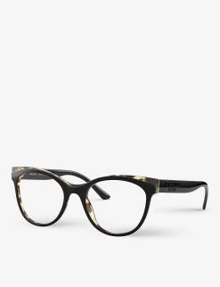 PRADA PR 05WV Round-frame Acetate Optical Glasses For Womens Black -Deals PRADA Store unnamed file 695