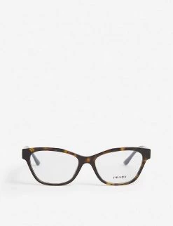 PRADA PR 03WV Acetate Rectangle-frame Eyeglasses For Womens Brown -Deals PRADA Store unnamed file 704