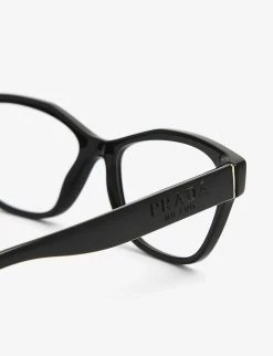 PRADA PR 03WV Rectangle-framed Acetate Glasses For Womens Black -Deals PRADA Store unnamed file 708