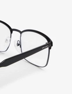 PRADA PR54WV Square-frame Acetate Glasses For Womens Black -Deals PRADA Store unnamed file 713
