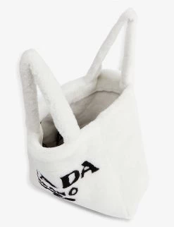 PRADA Branded Shearling Shopper Bag For Womens Bianco/nero 11 PRADA Branded Shearling Shopper Bag For Womens Bianco/nero -Deals PRADA Store unnamed file 718
