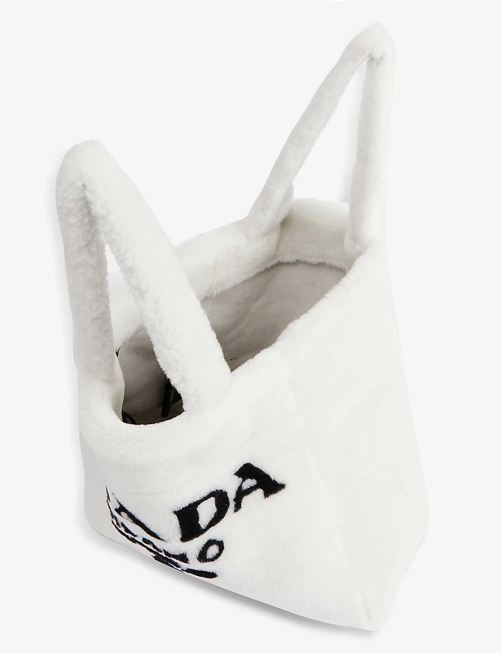 PRADA Branded Shearling Shopper Bag For Womens Bianco/nero 6 PRADA Branded Shearling Shopper Bag For Womens Bianco/nero - Image 4