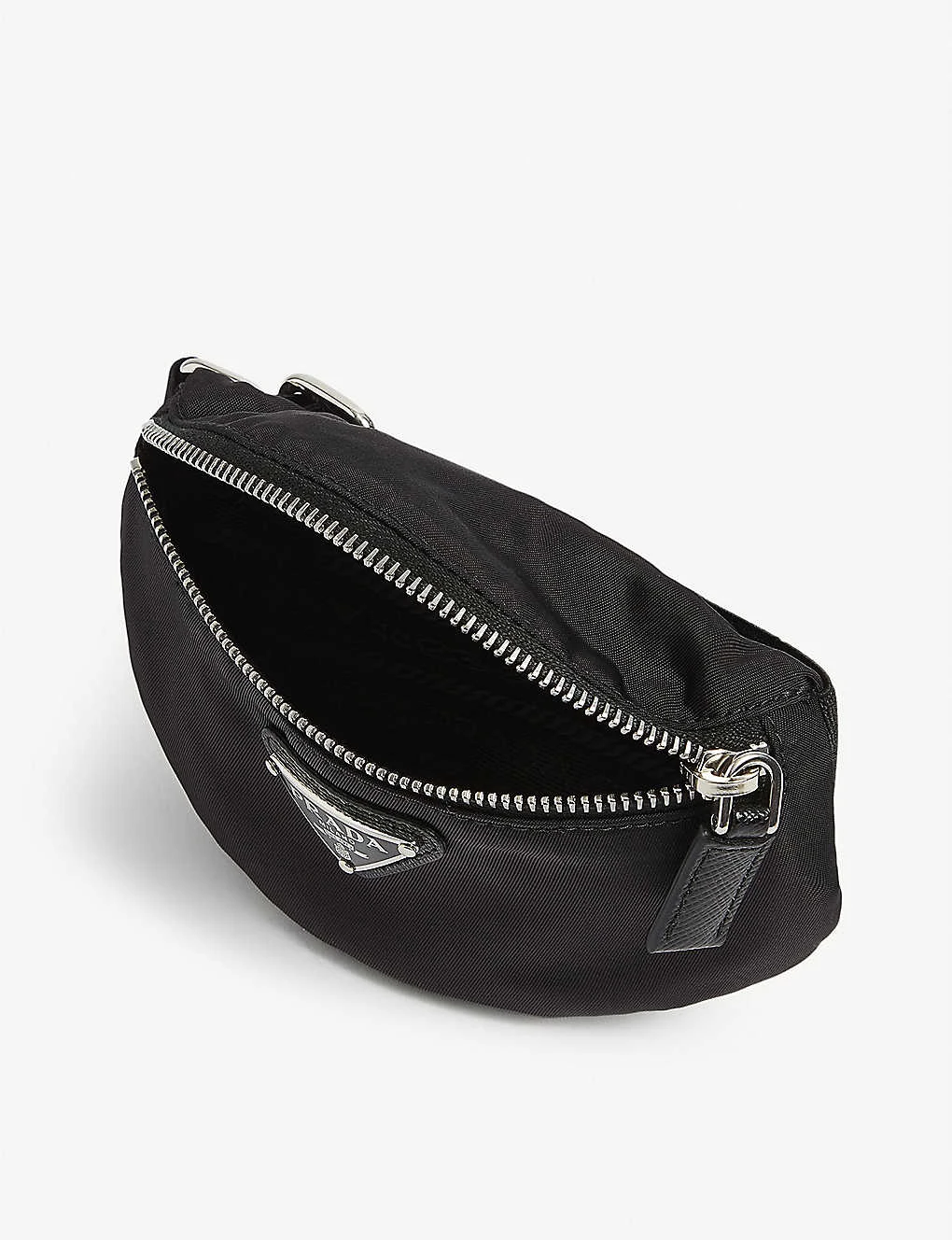 PRADA Logo Nylon Banana Bag For Womens Nero 6 PRADA Logo Nylon Banana Bag For Womens Nero - Image 4