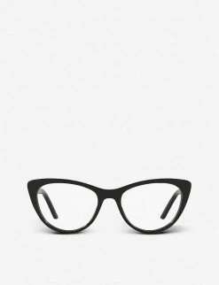 PRADA PR 05XV Millennials Acetate Cat-eye Frame Optical Glasses For Womens Black