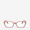 PRADA PR 14XV Rectangular Acetate Eyeglasses For Womens Pink