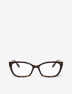 PRADA PR 14XV Acetate And Metal Cat-eye Glasses For Womens Brown -Deals PRADA Store unnamed file 778