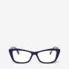 PRADA PR 15XV Acetate Cat-eye Glasses For Womens Blue