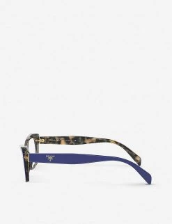 PRADA PR 15XV Acetate Cat-eye Glasses For Womens Blue -Deals PRADA Store unnamed file 781