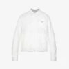 PRADA Brand-plaque Regular-fit Recycled-nylon Shirt For Mens Bianco