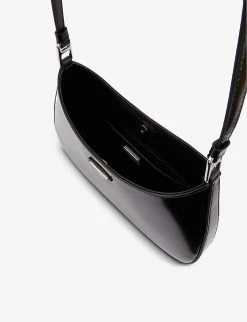 PRADA Cleo Leather Shoulder Bag For Womens Nero -Deals PRADA Store unnamed file 82