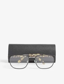 PRADA Pr54xv Square-frame Glasses For Mens Black -Deals PRADA Store unnamed file 834