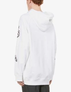 PRADA Symbol Graphic-print Cotton-jersey Hoody For Mens Bianco -Deals PRADA Store unnamed file 853