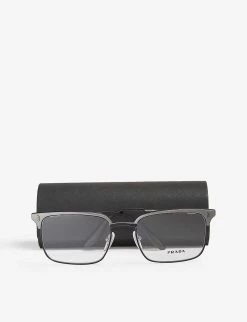 PRADA PR55V Square-frame Glasses For Mens Gunmetal -Deals PRADA Store unnamed file 857