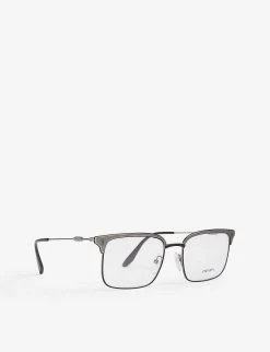 PRADA PR55V Square-frame Glasses For Mens Gunmetal -Deals PRADA Store unnamed file 858