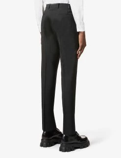PRADA Regular-fit Tapered Wool-blend Trousers For Mens Nero -Deals PRADA Store unnamed file 873