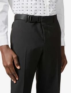PRADA Regular-fit Tapered Wool-blend Trousers For Mens Nero -Deals PRADA Store unnamed file 874