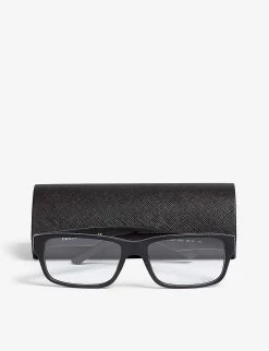PRADA Pr16M55 Heritage Rectangle-frame Optical Glasses For Womens Black -Deals PRADA Store unnamed file 877