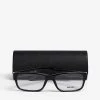 PRADA Pr16MV Rectangle-frame Optical Glasses For Mens Black