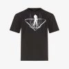 PRADA Symbol Graphic-print Cotton-jersey T-shirt For Mens Nero