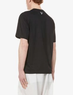 PRADA Symbol Graphic-print Cotton-jersey T-shirt For Mens Nero -Deals PRADA Store unnamed file 914