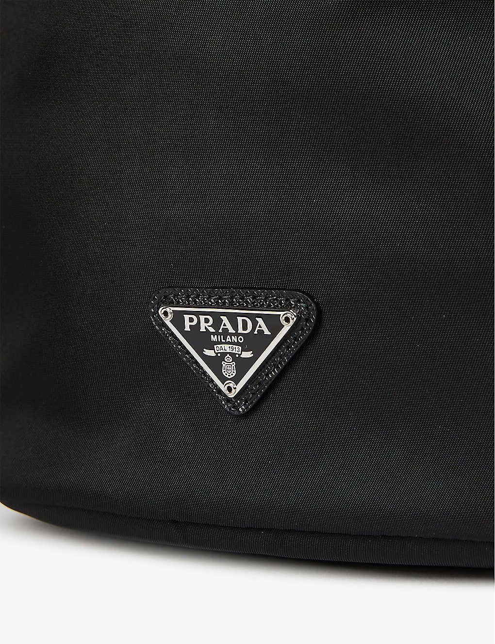 PRADA Brand-plaque Recycled-polyamide And Leather Pouch Bag For Womens Nero 7 PRADA Brand-plaque Recycled-polyamide And Leather Pouch Bag For Womens Nero - Image 5