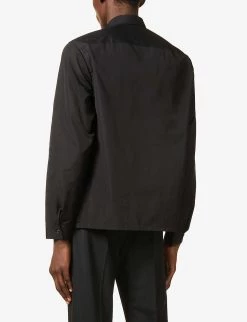 PRADA Brand-patch Sequin-embellished Cotton Shirt For Mens Nero 11 PRADA Brand-patch Sequin-embellished Cotton Shirt For Mens Nero -Deals PRADA Store unnamed file 945