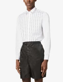 PRADA Sequin-embellished Regular-fit Cotton Shirt For Mens Bianco 10 PRADA Sequin-embellished Regular-fit Cotton Shirt For Mens Bianco -Deals PRADA Store unnamed file 961