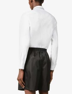 PRADA Sequin-embellished Regular-fit Cotton Shirt For Mens Bianco 11 PRADA Sequin-embellished Regular-fit Cotton Shirt For Mens Bianco -Deals PRADA Store unnamed file 962