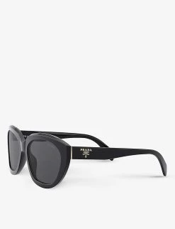 PRADA PR 16XS Oval-frame Acetate Sunglasses For Womens Black -Deals PRADA Store unnamed file 984